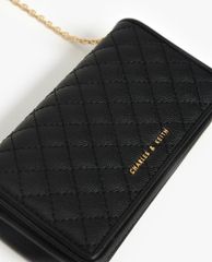 CHARLES & KEITH - Ví nữ cầm tay chữ nhật Quilted Pouch