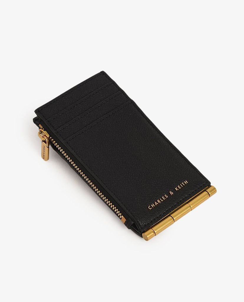 CHARLES & KEITH - Ví đựng name card nữ Zip & Snap Button