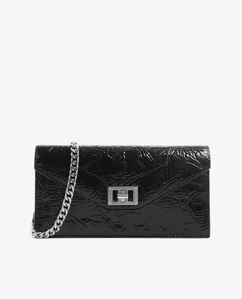 CHARLES & KEITH - Ví cầm tay nữ chữ nhật Wrinkled Effect