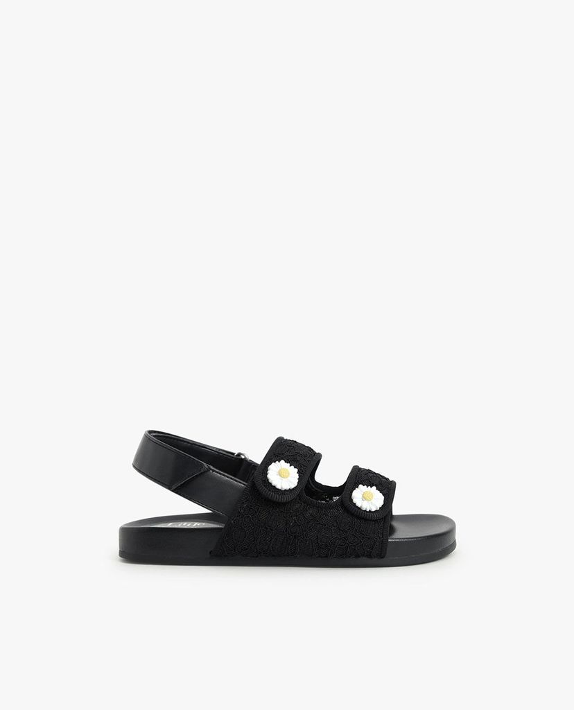 CHARLES & KEITH - Giày sandals trẻ em Flower Embellished