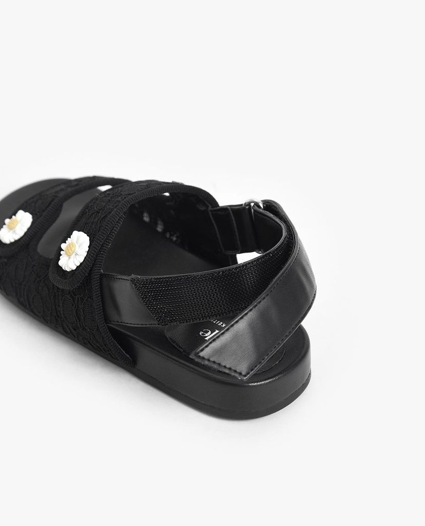 CHARLES & KEITH - Giày sandals trẻ em Flower Embellished