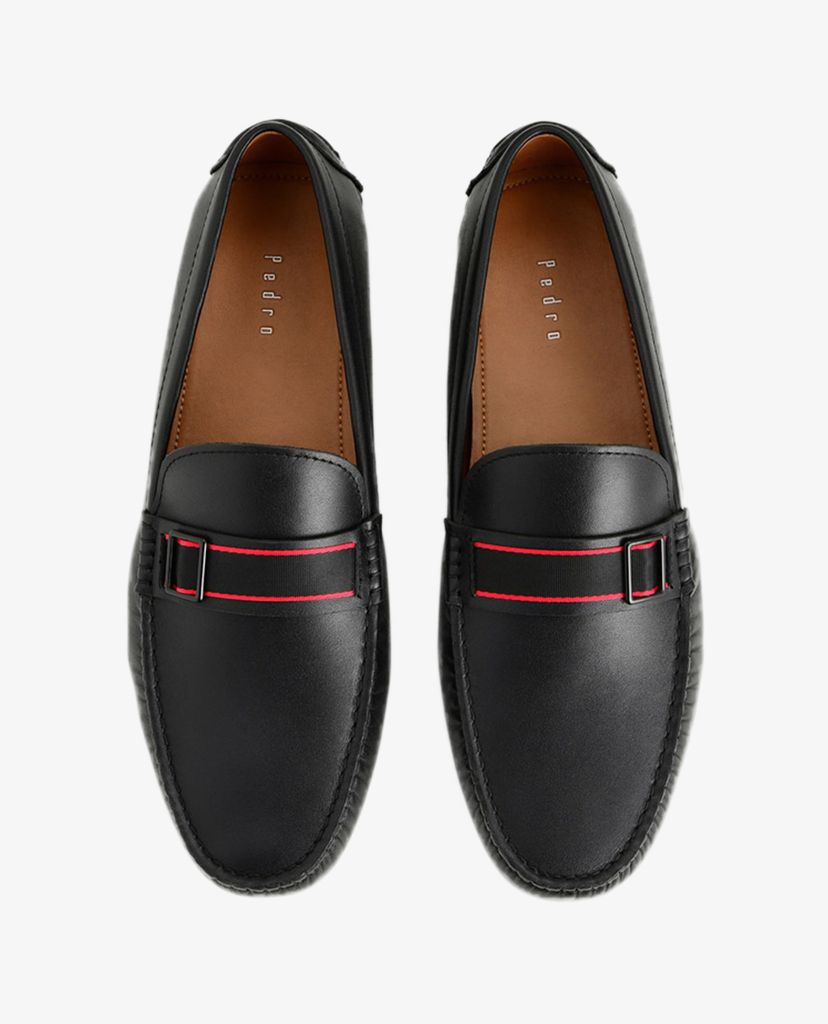 PEDRO - Giày lười nam mũi vuông Buckled Leather Moccasins