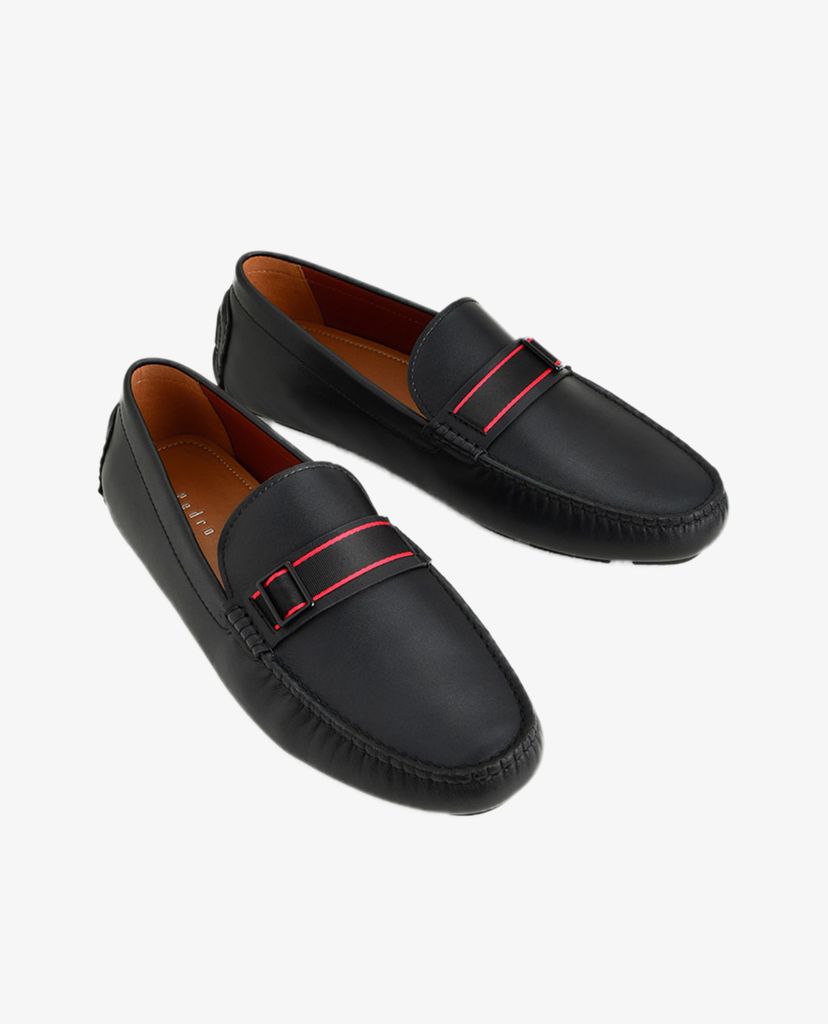 PEDRO - Giày lười nam mũi vuông Buckled Leather Moccasins