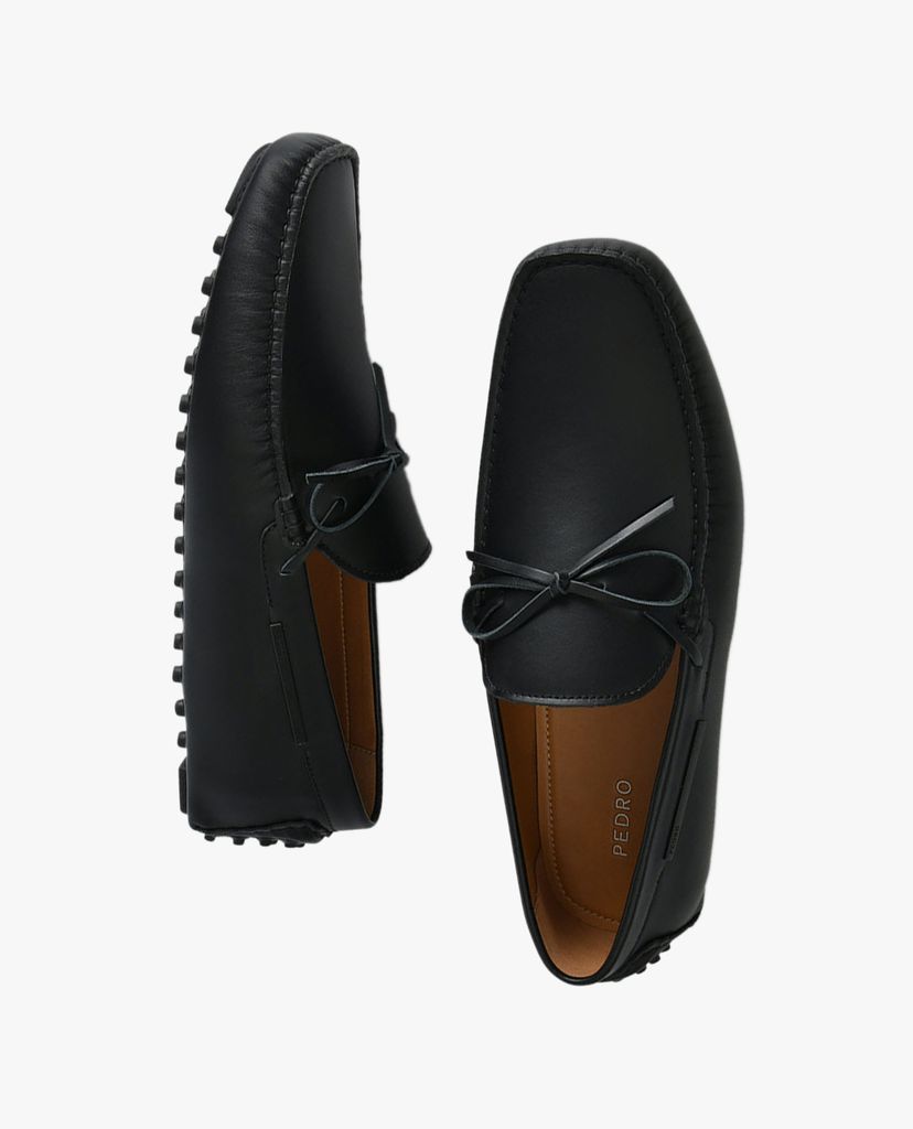 PEDRO - Giày lười nam mũi vuông Bow Detailing