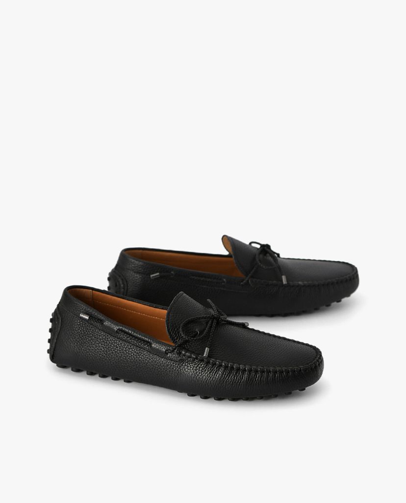 PEDRO - Giày lười nam thắt nơ Textured Moccasins