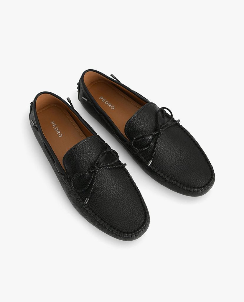 PEDRO - Giày lười nam thắt nơ Textured Moccasins