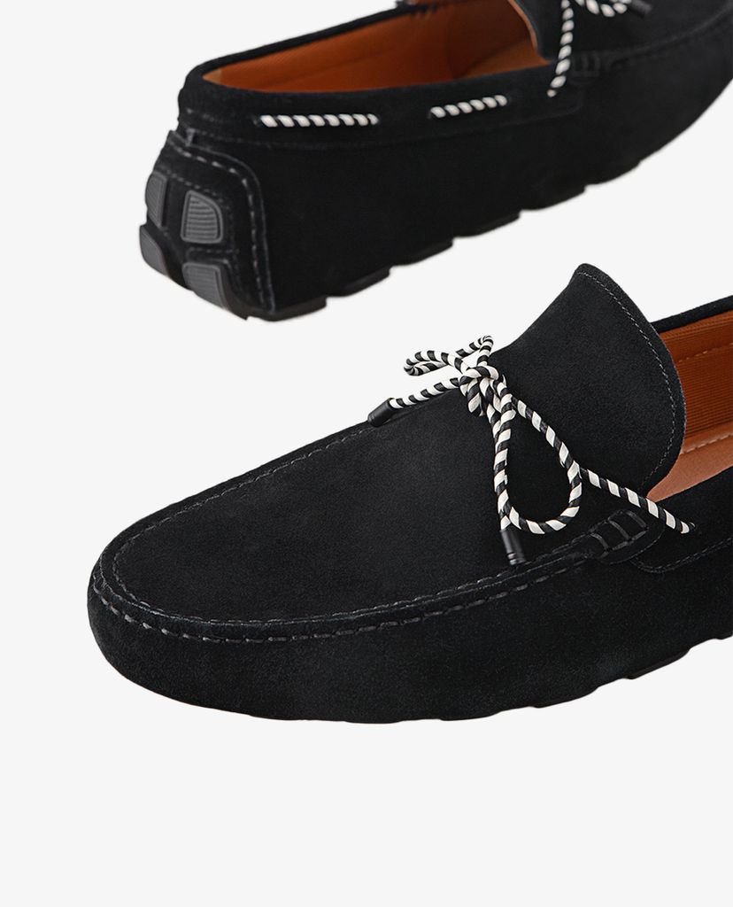 PEDRO - Giày lười nam phối nơ thời trang Bow Suede Moccasins