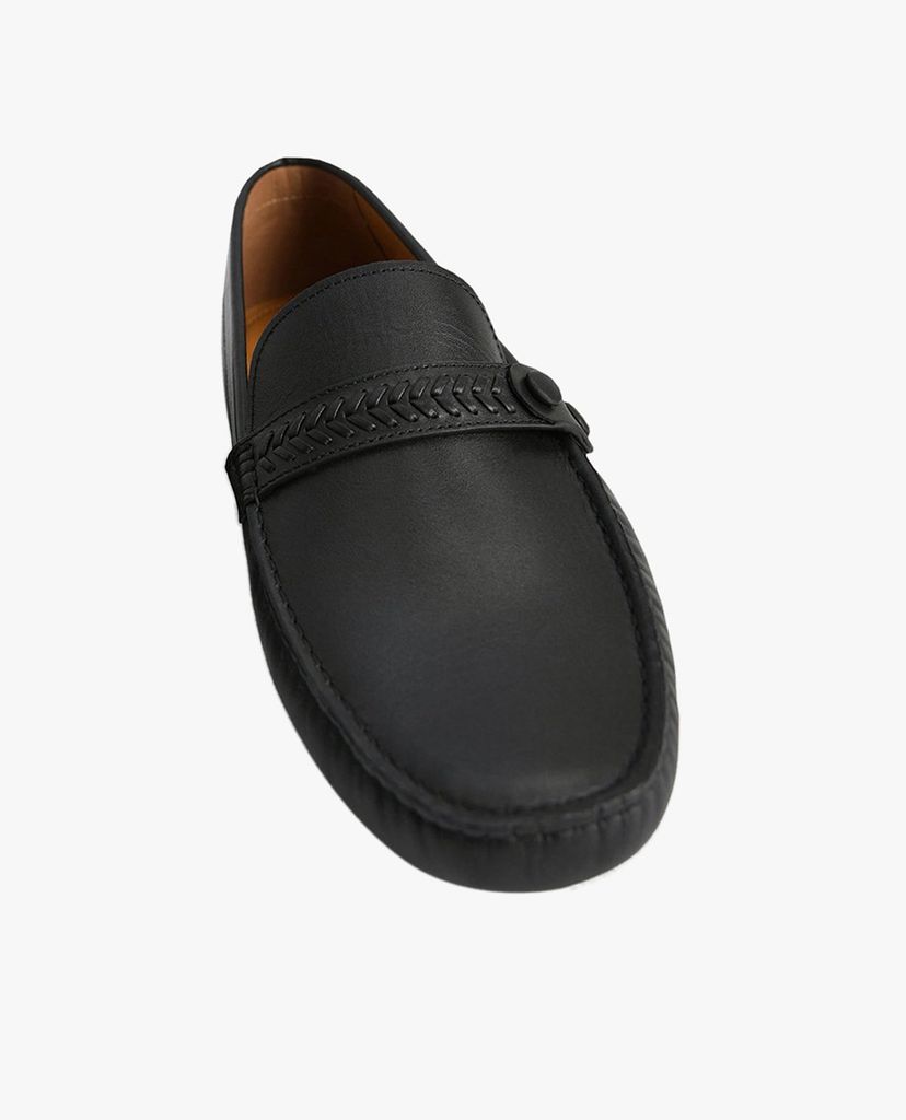 PEDRO - Giày lười nam mũi tròn Leather Moccasins