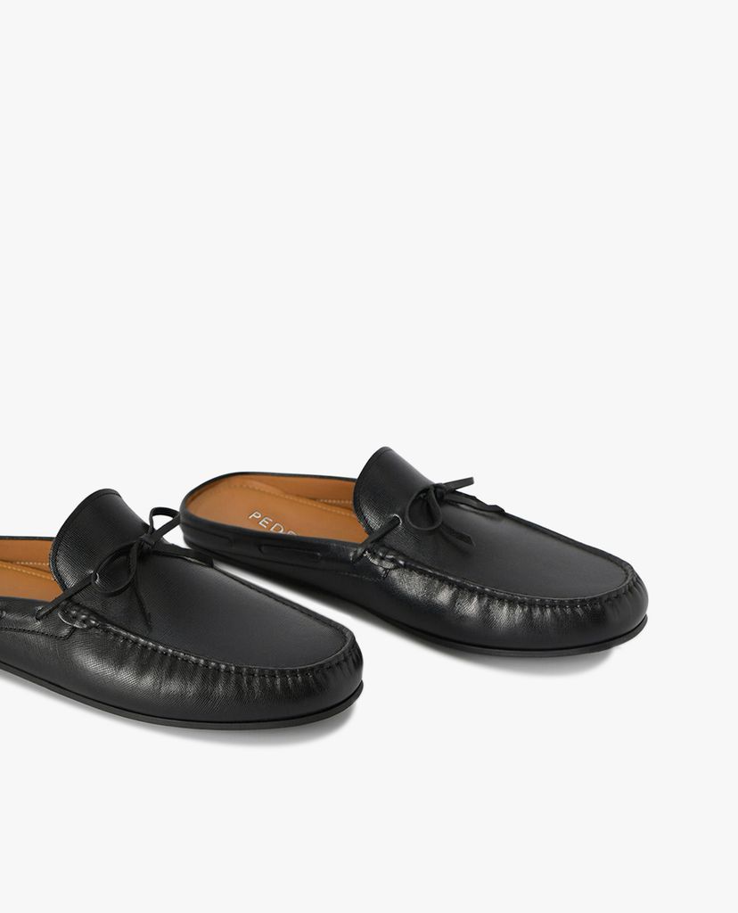 PEDRO - Giày lười nam hở gót Textured Leather Slip On