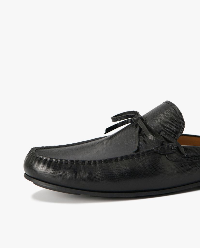 PEDRO - Giày lười nam hở gót Textured Leather Slip On
