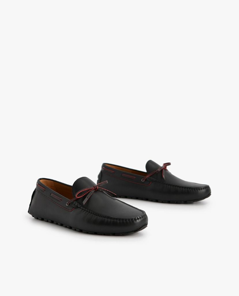 PEDRO - Giày lười nam mũi tròn da Bow Detailed