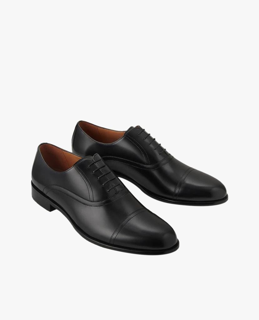 PEDRO - Giày tây nam mũi nhọn Textured Leather Cap Toe