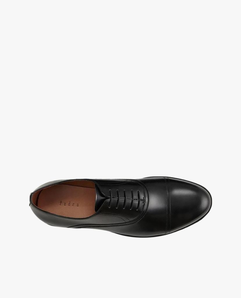 PEDRO - Giày tây nam mũi nhọn Textured Leather Cap Toe