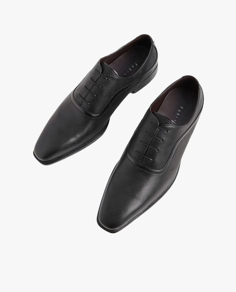 PEDRO - Giày oxford nam mũi vuông Embossed Leather