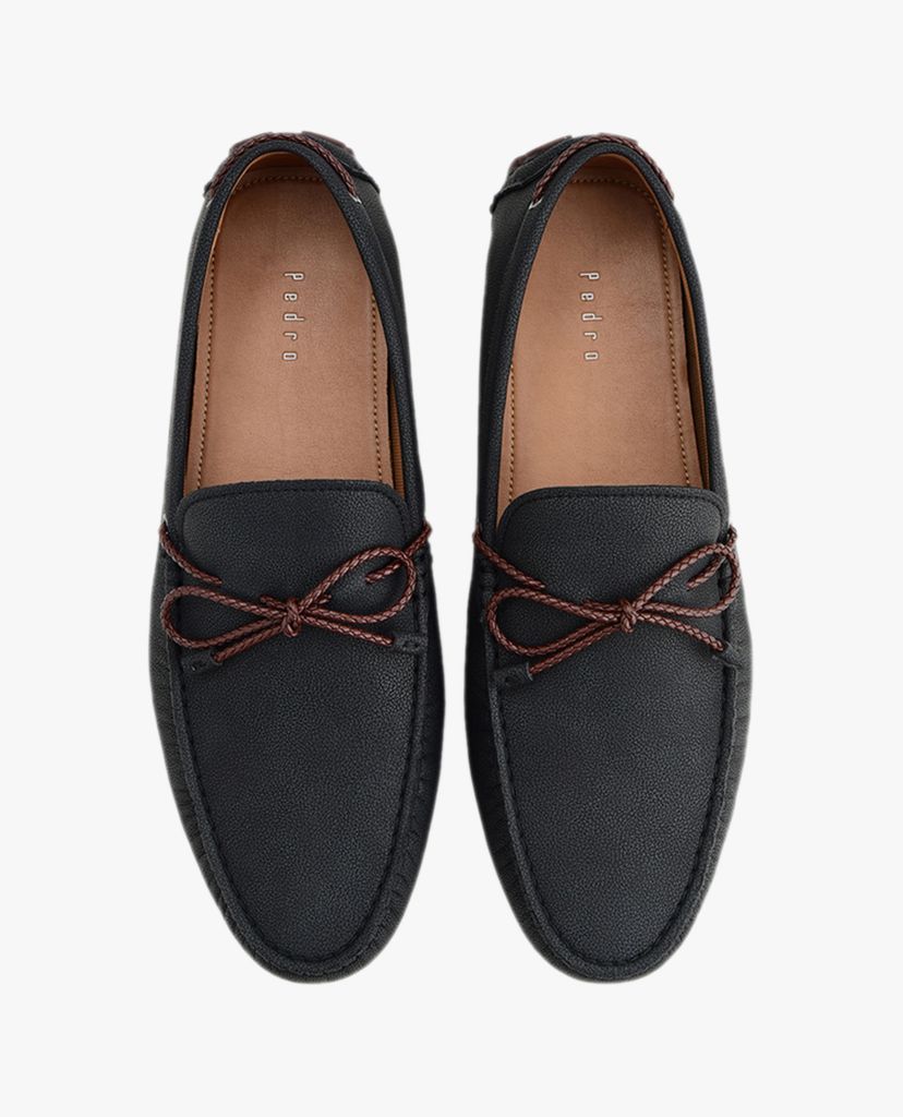 PEDRO - Giày lười nam phối nơ Pointed Toe Bow