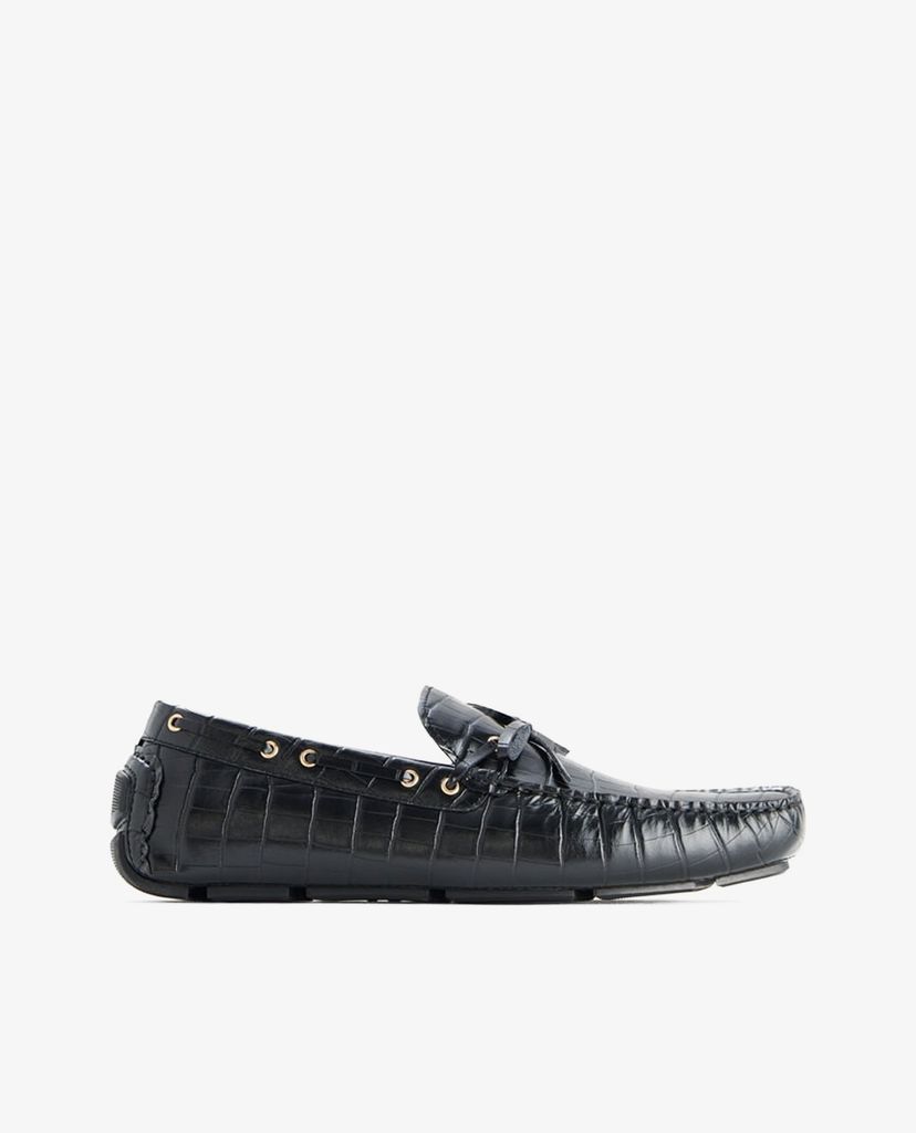 PEDRO - Giày lười nam Croc Effect Bow