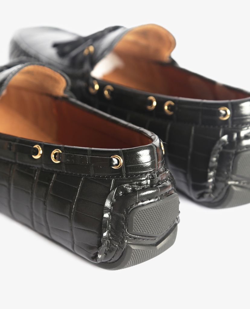 PEDRO - Giày lười nam Croc Effect Bow