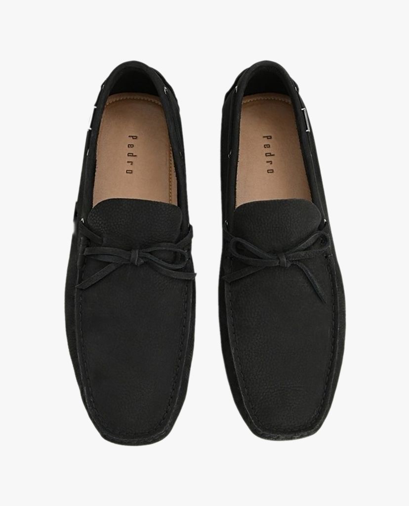 PEDRO - Giày lười nam Bow Detailed Nubuck