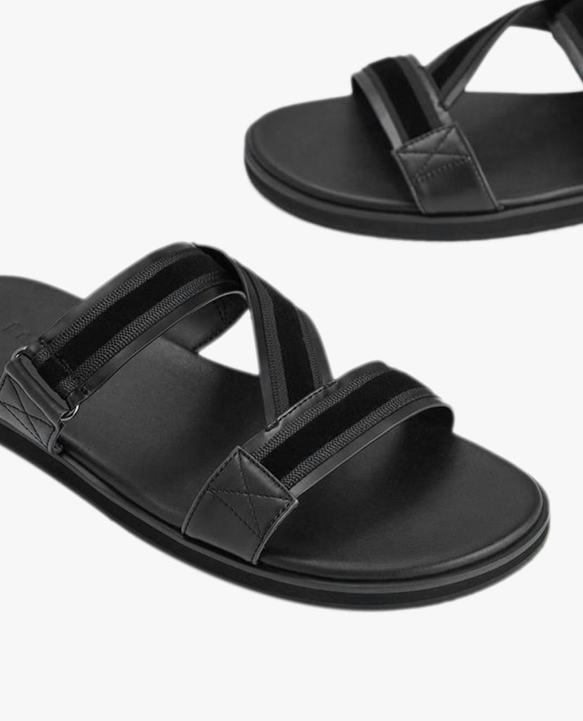PEDRO - Giày sandals nam quai ngang Velvet Trim Slides