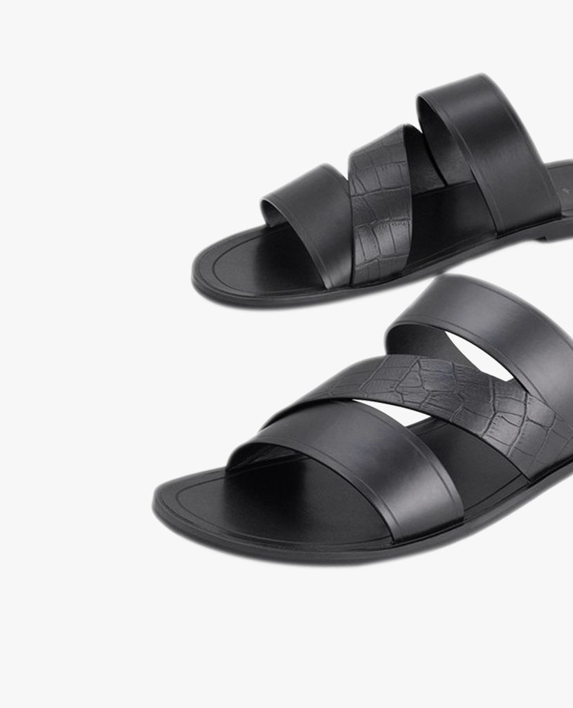 PEDRO - Giày sandals nam quai ngang Croc Effect