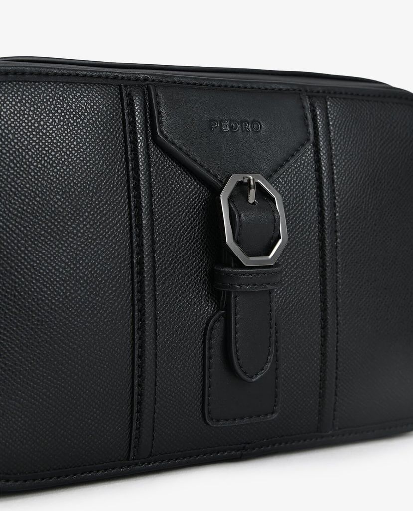 PEDRO - Túi xách tay nam chữ nhật Buckled Textured Leather