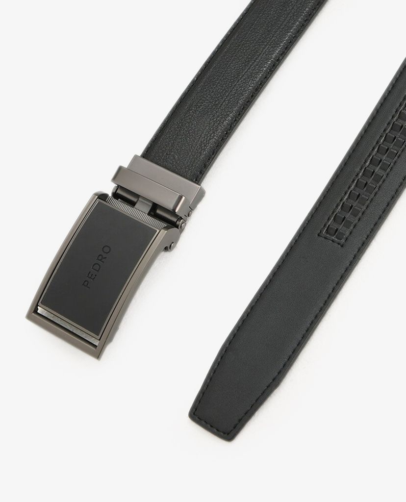 PEDRO - Thắt lưng nam da bản vừa Leather Automatic Buckle