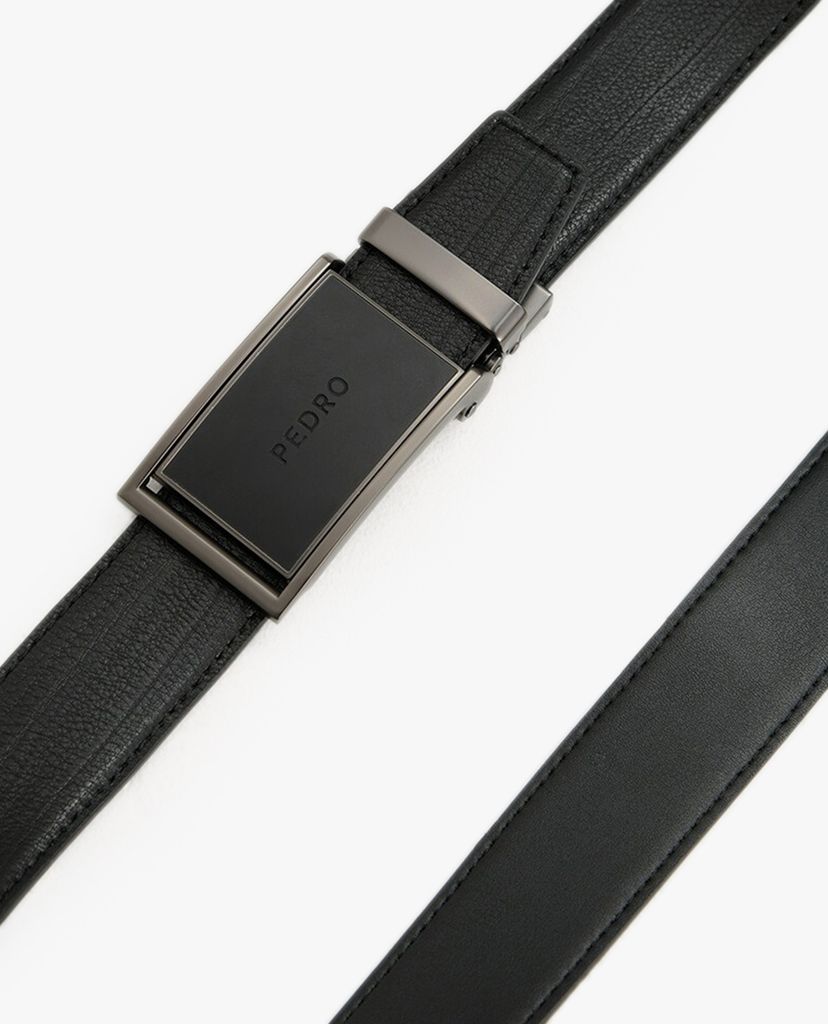 PEDRO - Thắt lưng nam da bản vừa Leather Automatic Buckle