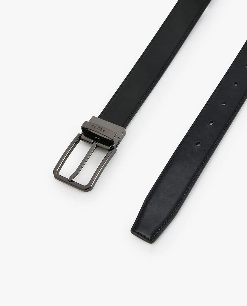 PEDRO - Thắt lưng nam da Textured Leather Reversible