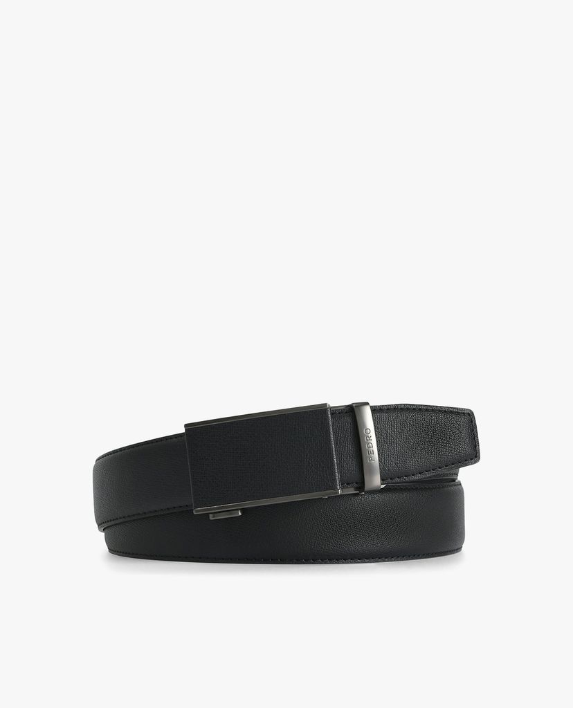 PEDRO - Thắt lưng nam da mặt kim loại Textured Leather Automatic