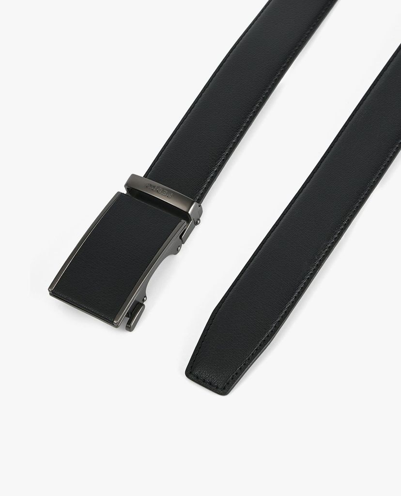 PEDRO - Thắt lưng nam da mặt kim loại Textured Leather Automatic