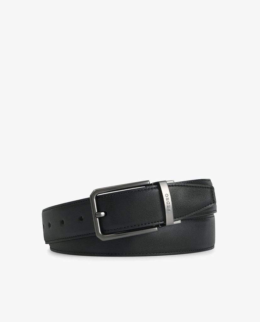 PEDRO - Thắt lưng nam da mặt kim loại Reversible Tang Leather