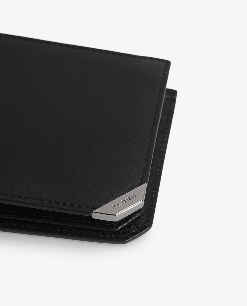 PEDRO - Ví nam da dang gập Textured Leather Bi Fold