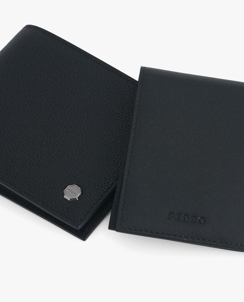 PEDRO - Ví nam dạng gập Textured Leather Bi Fold