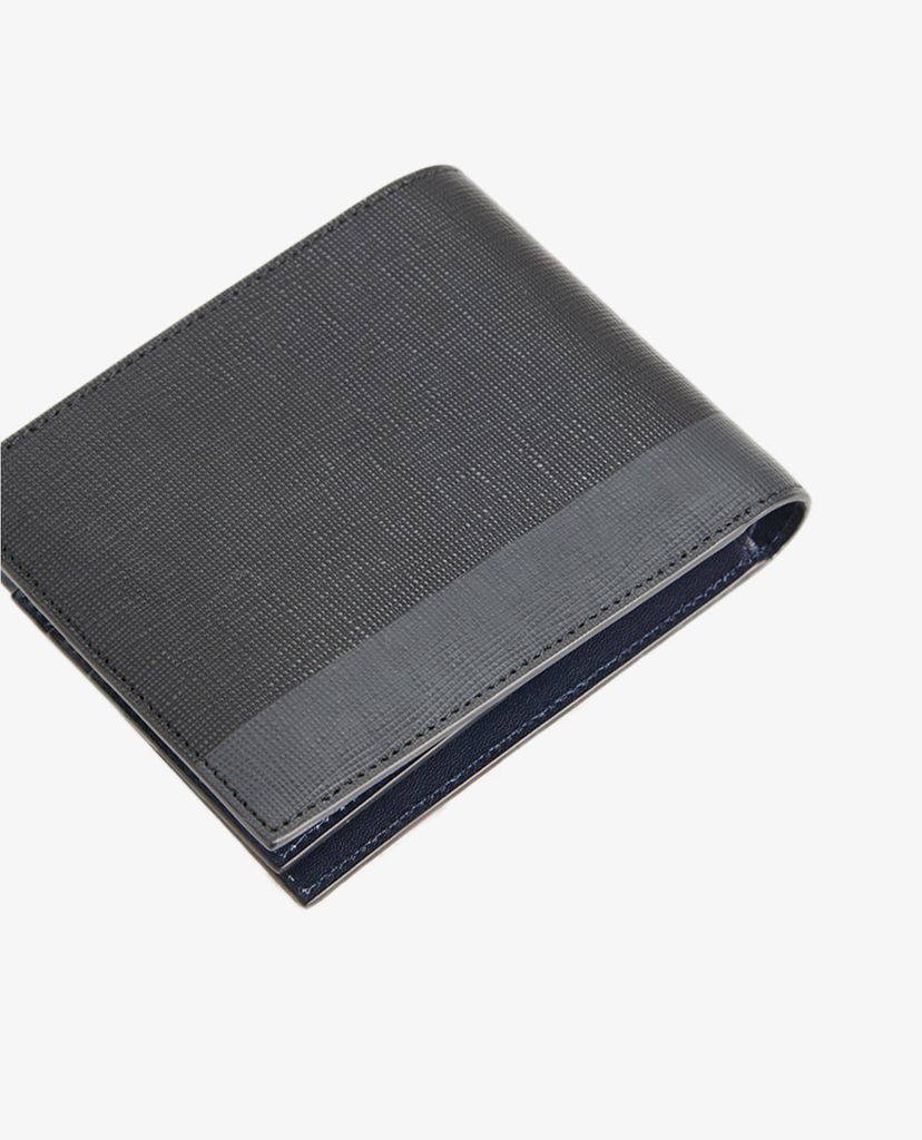 PEDRO - Ví nam dạng gập kẻ ngang Leather Bi Fold With Insert
