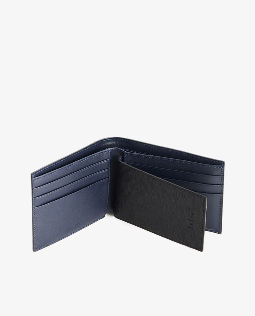 PEDRO - Ví nam dạng gập kẻ ngang Leather Bi Fold With Insert