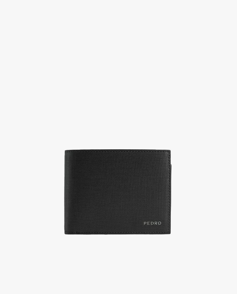 PEDRO - Ví nam dạng gập phối logo Leather Bi Fold