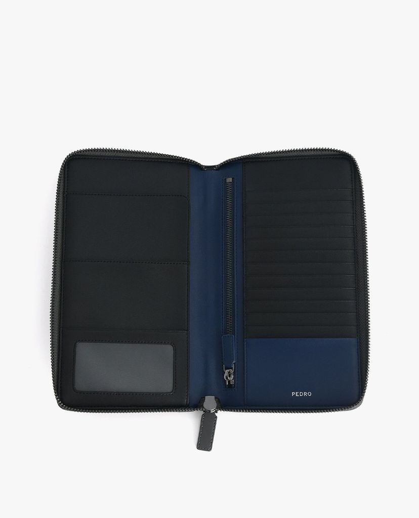 PEDRO - Ví nam chữ nhật Textured Leather Travel Organiser