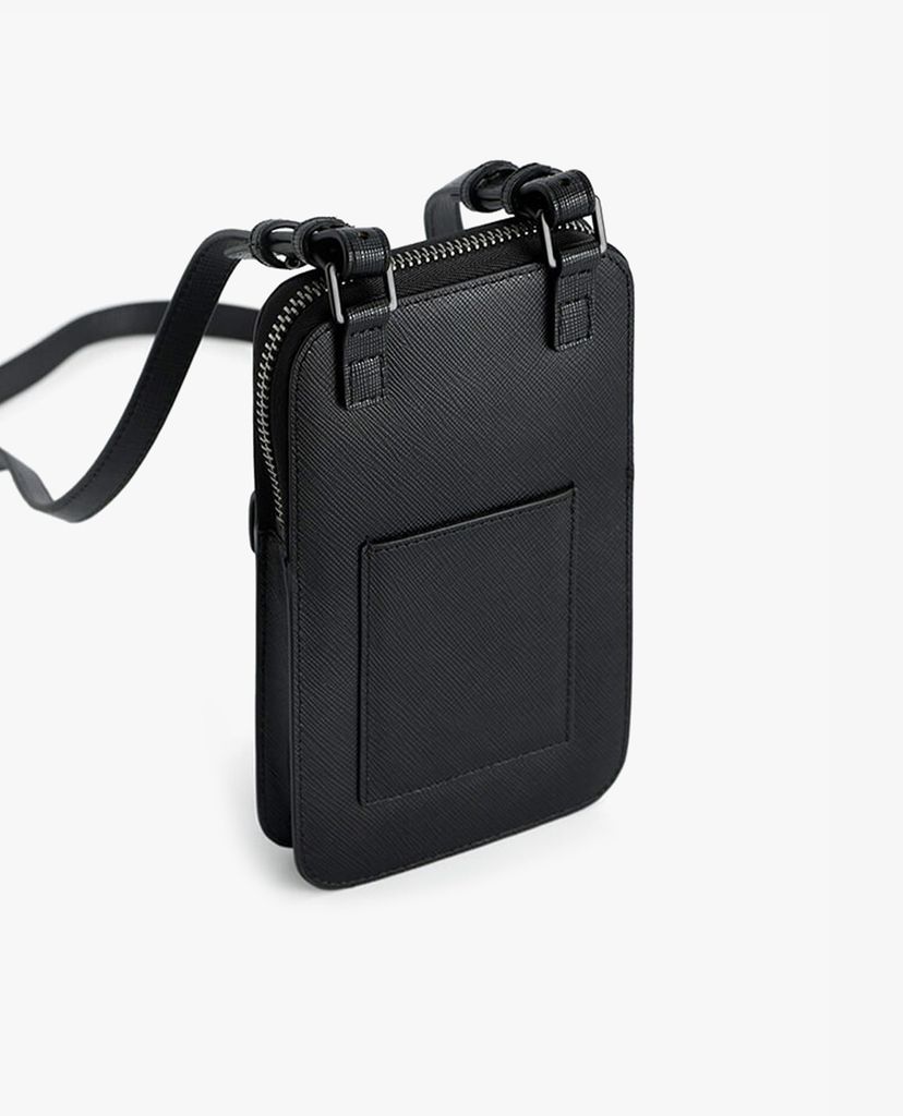 PEDRO - Ví nam chữ nhật Embossed Leather Phone Pouch