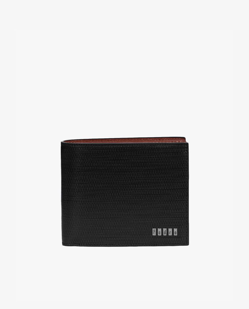 Ví nam da khắc chữ kim loại Embossed Bi Fold