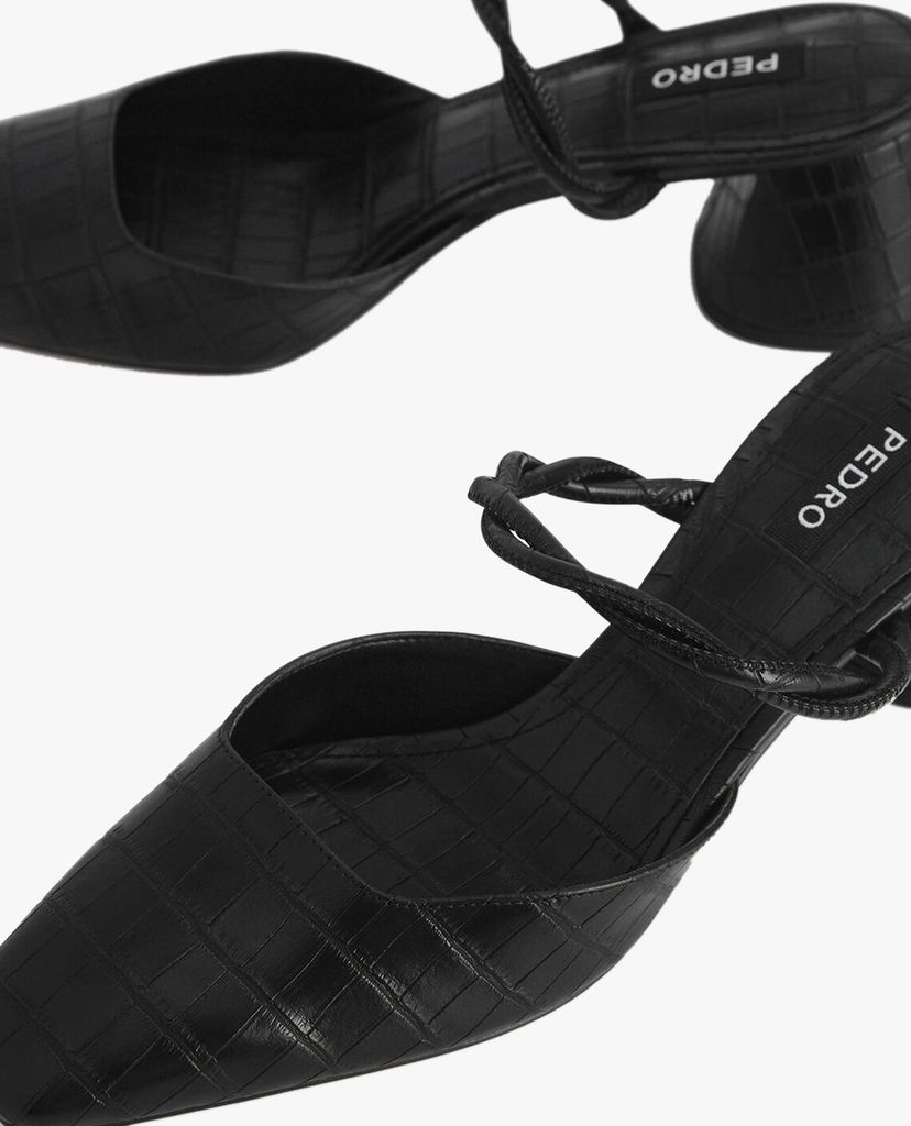 PEDRO - Giày cao gót mũi vuông Croc Effect Heeled
