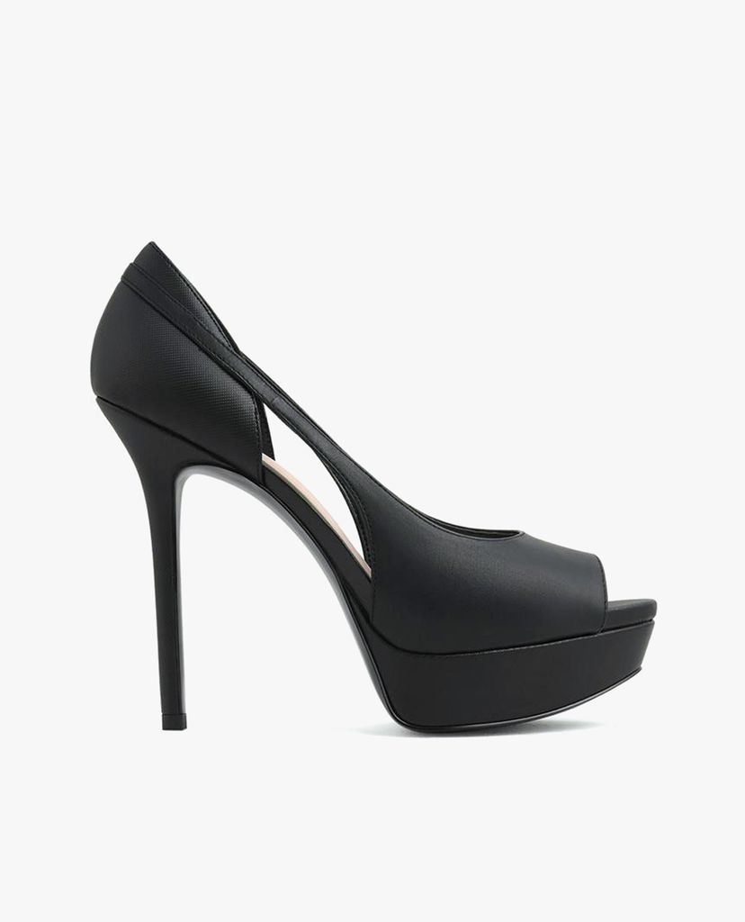 PEDRO - Giày cao gót Peep Toe Leather Platform Pumps
