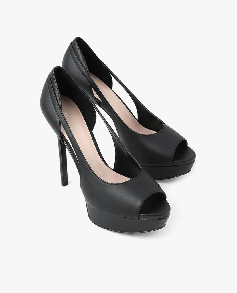 PEDRO - Giày cao gót Peep Toe Leather Platform Pumps