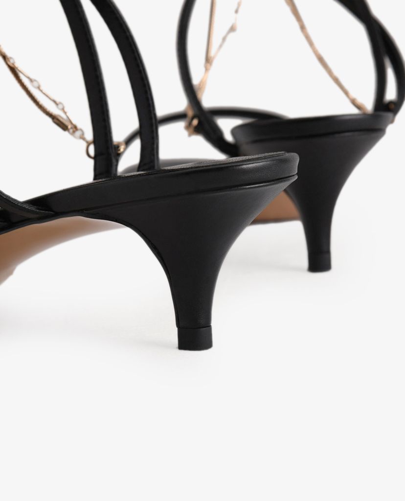 PEDRO - Giày sandals cao gót Gold Chain Strappy