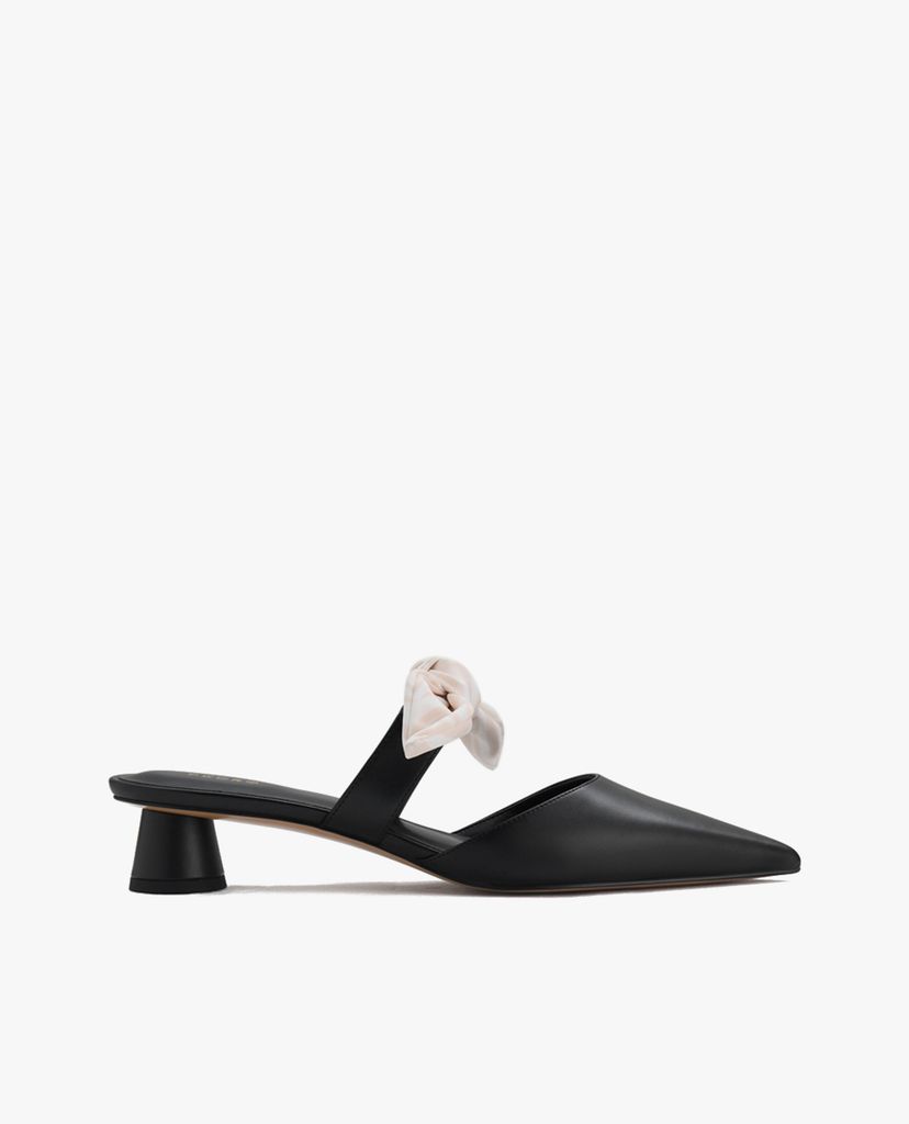 PEDRO - Giày cao gót mũi nhọn hở gót Knotted Pointed Toe Mules