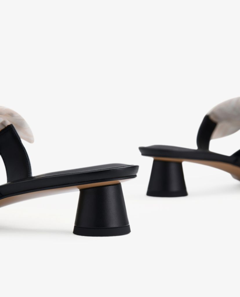 PEDRO - Giày cao gót mũi nhọn hở gót Knotted Pointed Toe Mules