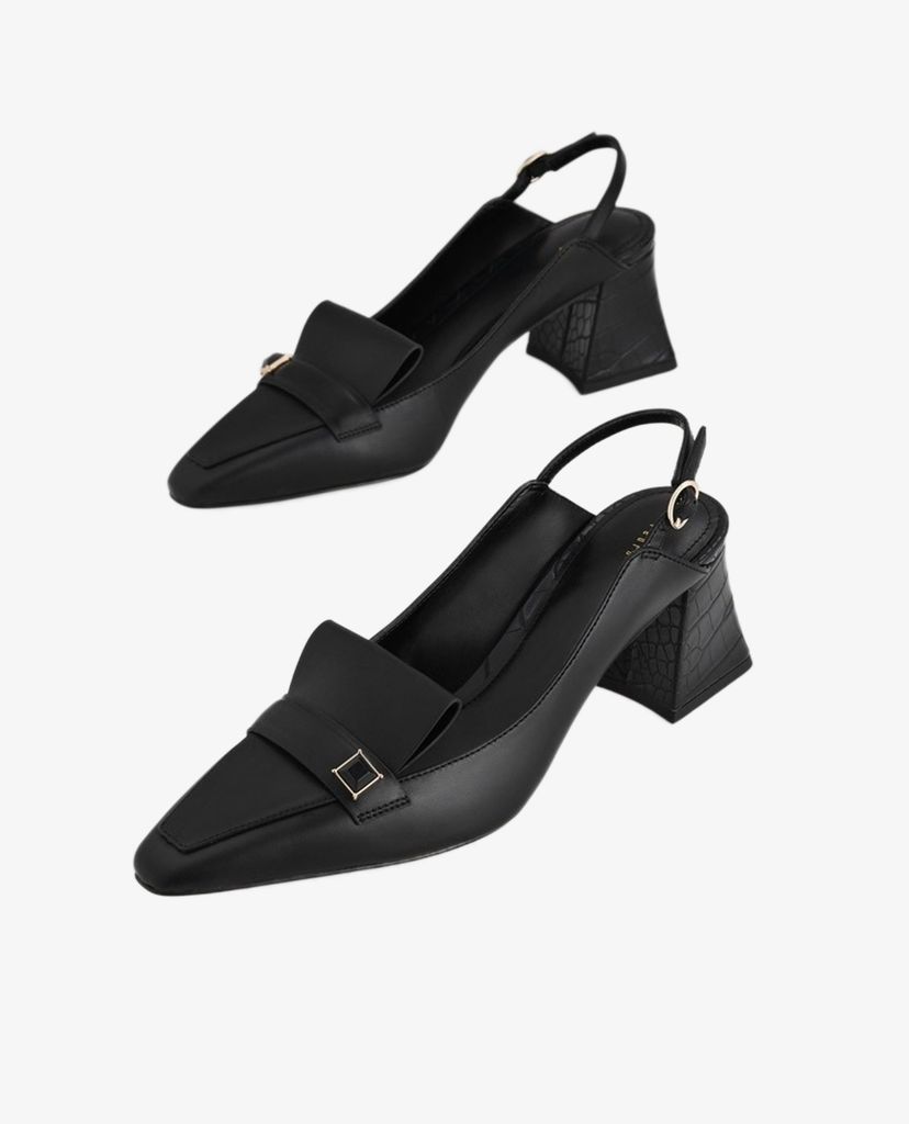 PEDRO - Giày cao gót mũi nhọn đế vuông Embellished Leather