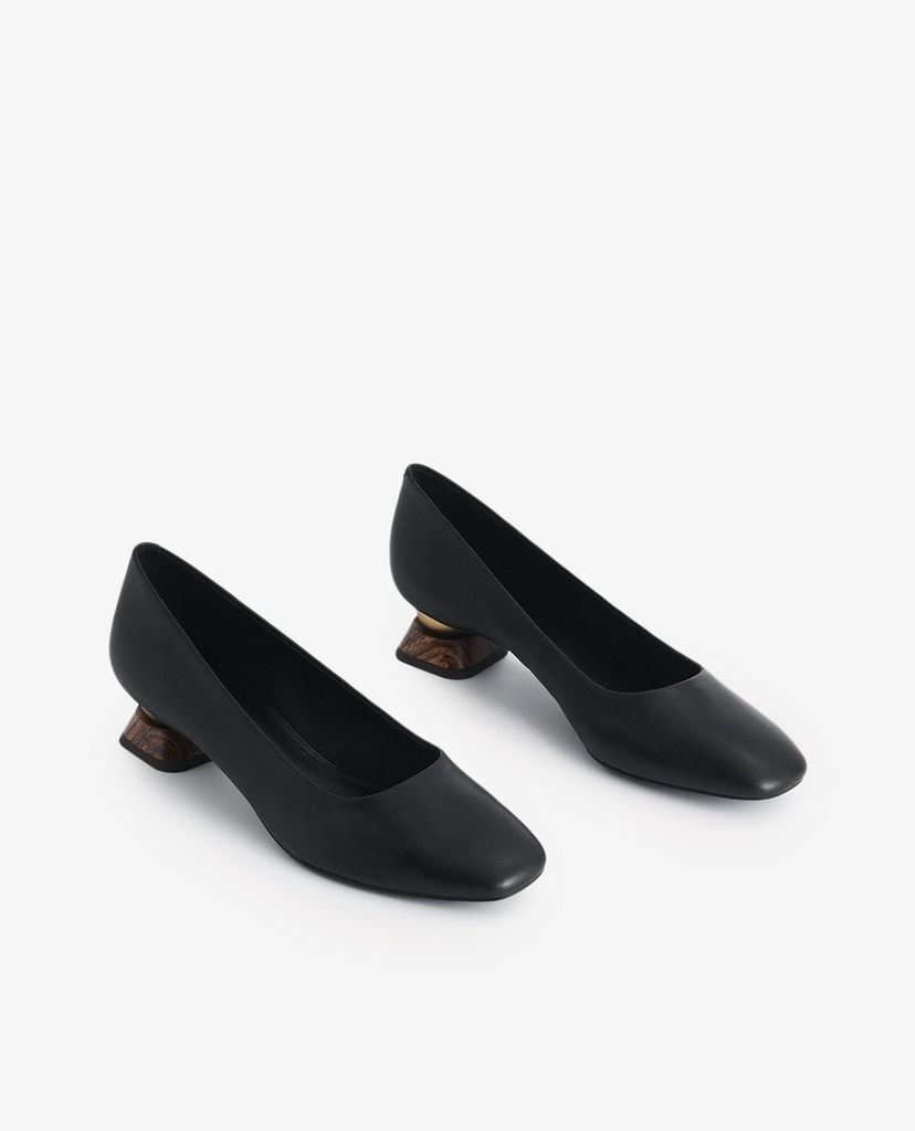 PEDRO - Giày cao gót mũi vuông Leather Square Toe