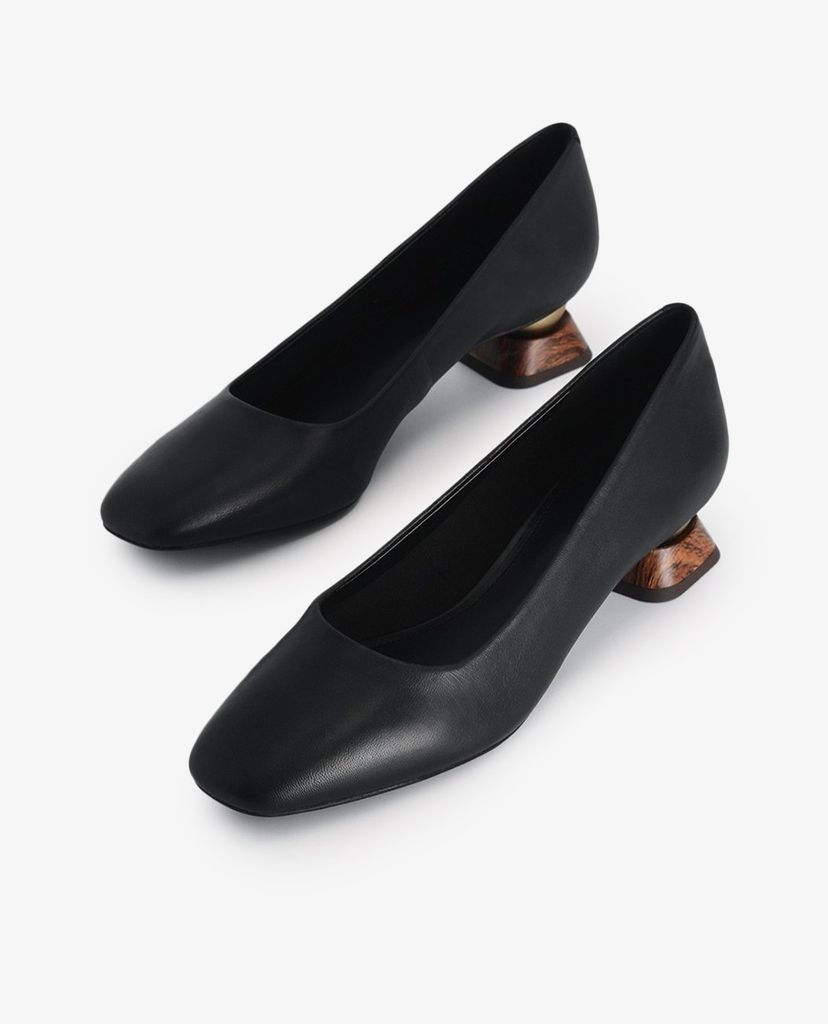 PEDRO - Giày cao gót mũi vuông Leather Square Toe