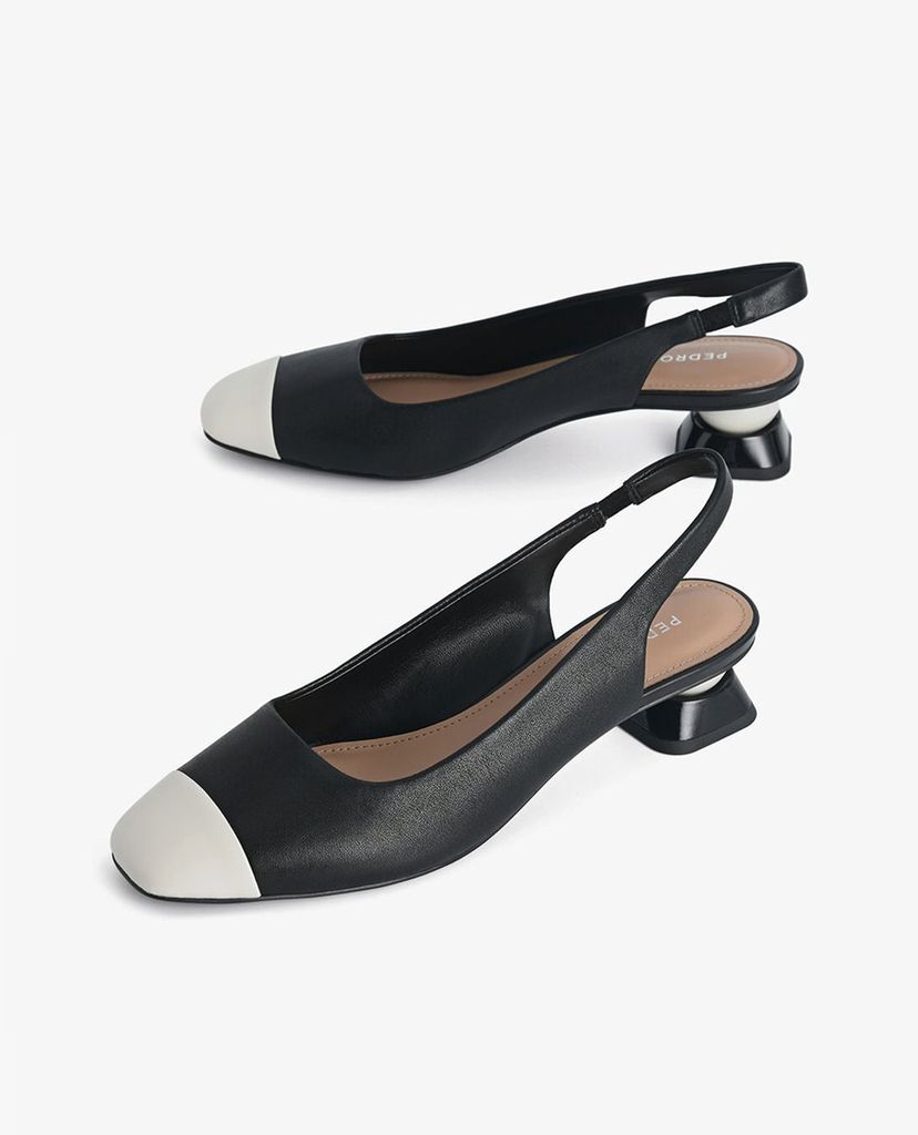 PEDRO - Giày cao gót mũi tròn Leather Slingback