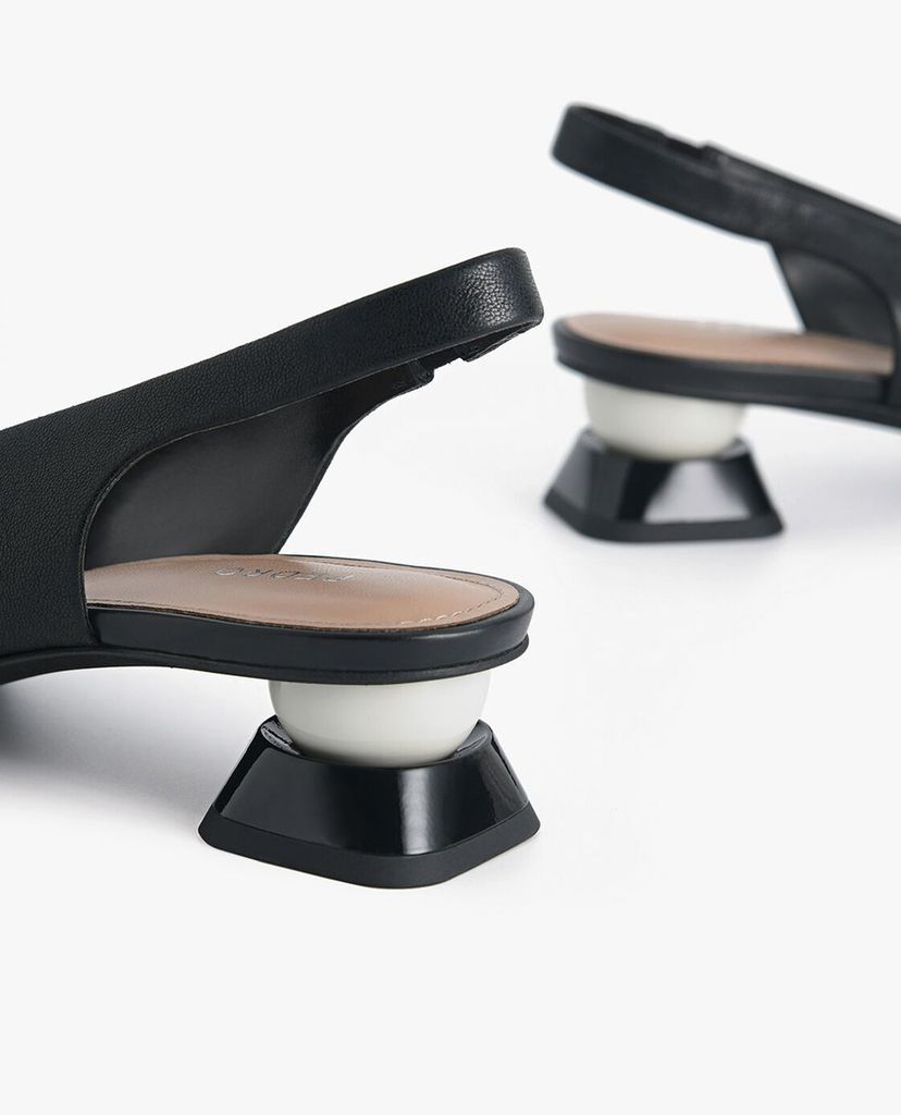 PEDRO - Giày cao gót mũi tròn Leather Slingback